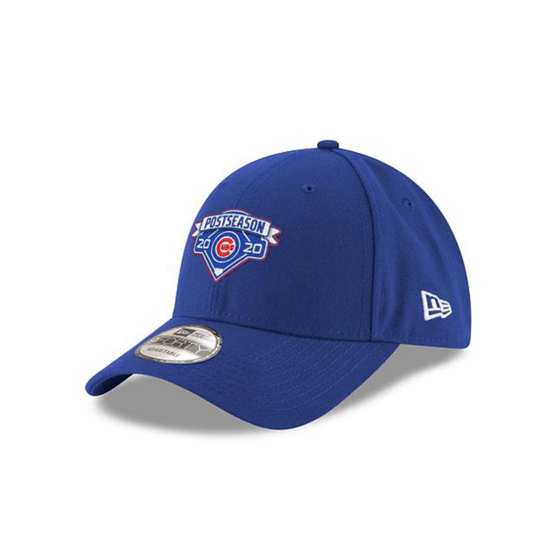 MLB Chicago Cubs Postseason Locker Room 9Forty Adjustable (WKT6296) - Blue New Era Caps